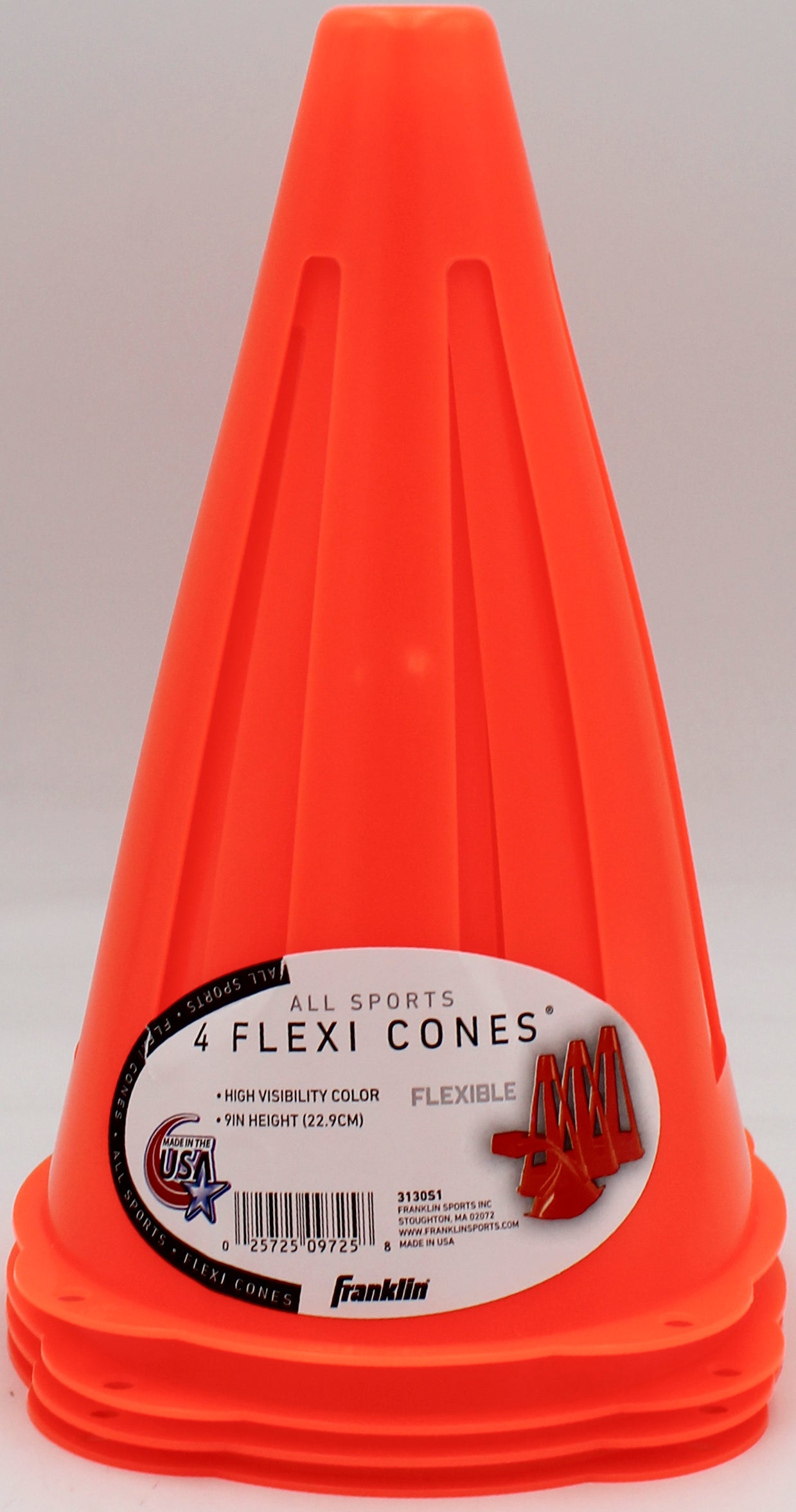 FRANKLIN FLEXI CONES 4ct/ 9" SOCCER, BASEBALL CONES