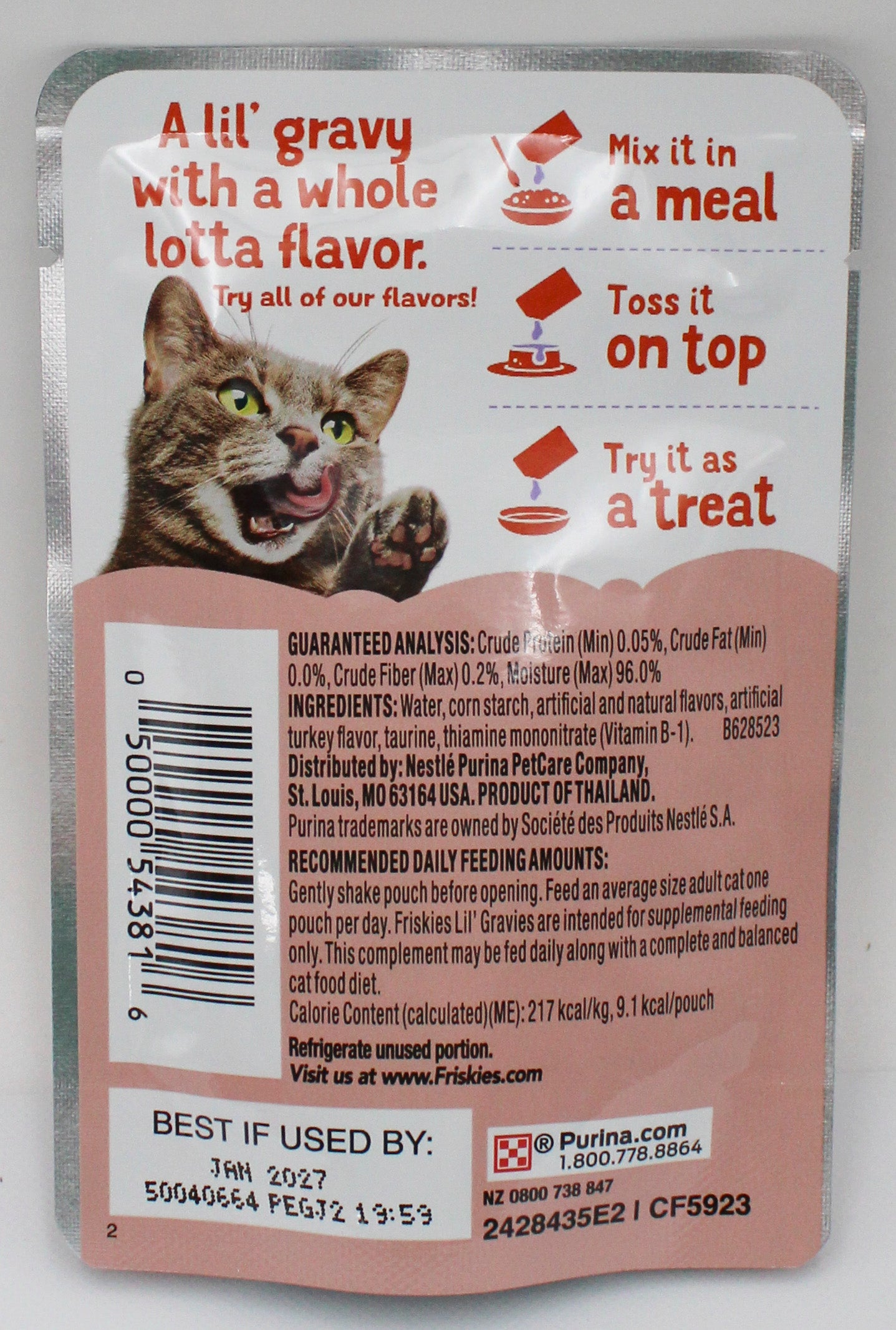 PURINA FRISKIES LIL' GRAVIES ROASTED TURKEY 1.55oz. BB 1/31/27 NI