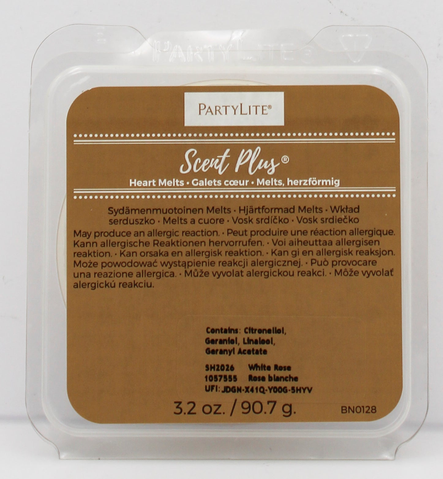 PARTYLITE WHITE ROSE SCENT PLUS HEART MELTS 3.2oz