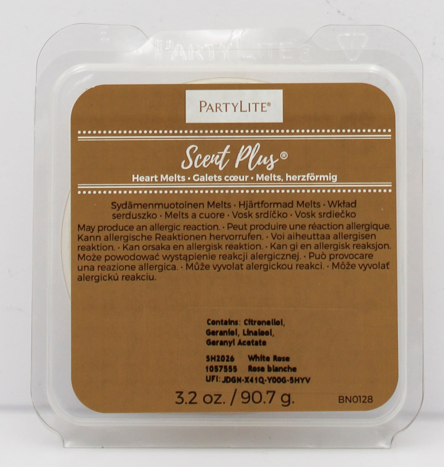 PARTYLITE WHITE ROSE SCENT PLUS HEART MELTS 3.2oz
