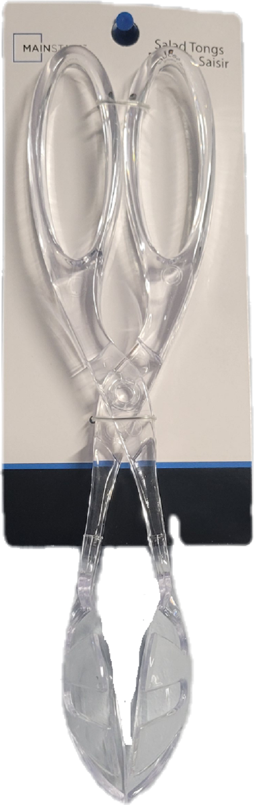 MAINSTAYS PLASTIC SALAD TONGS CLEAR