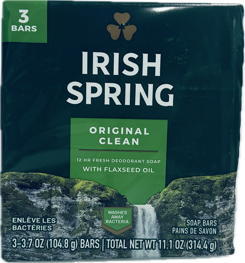 IRISH SPRING BAR SOAP ORIGINAL 3PK 3.7oz BAR NI