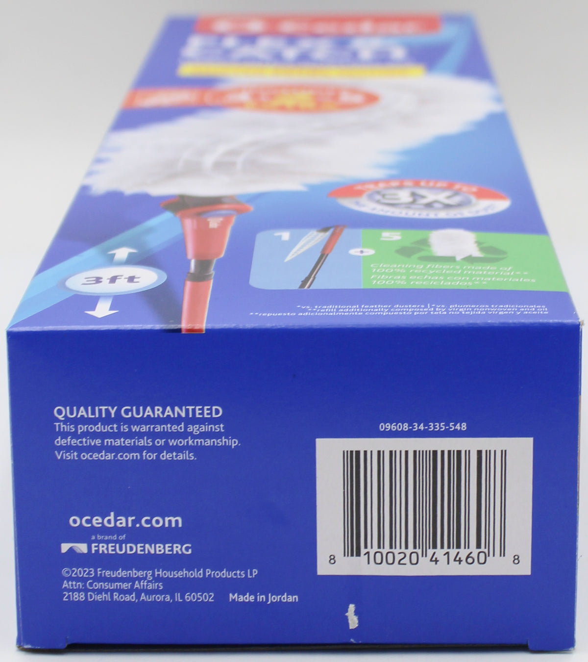 O-CEDAR FLEX & CATCH DUSTER WITH 5 REFILLS - 3FT LONG (HOME DEPOT LABEL)