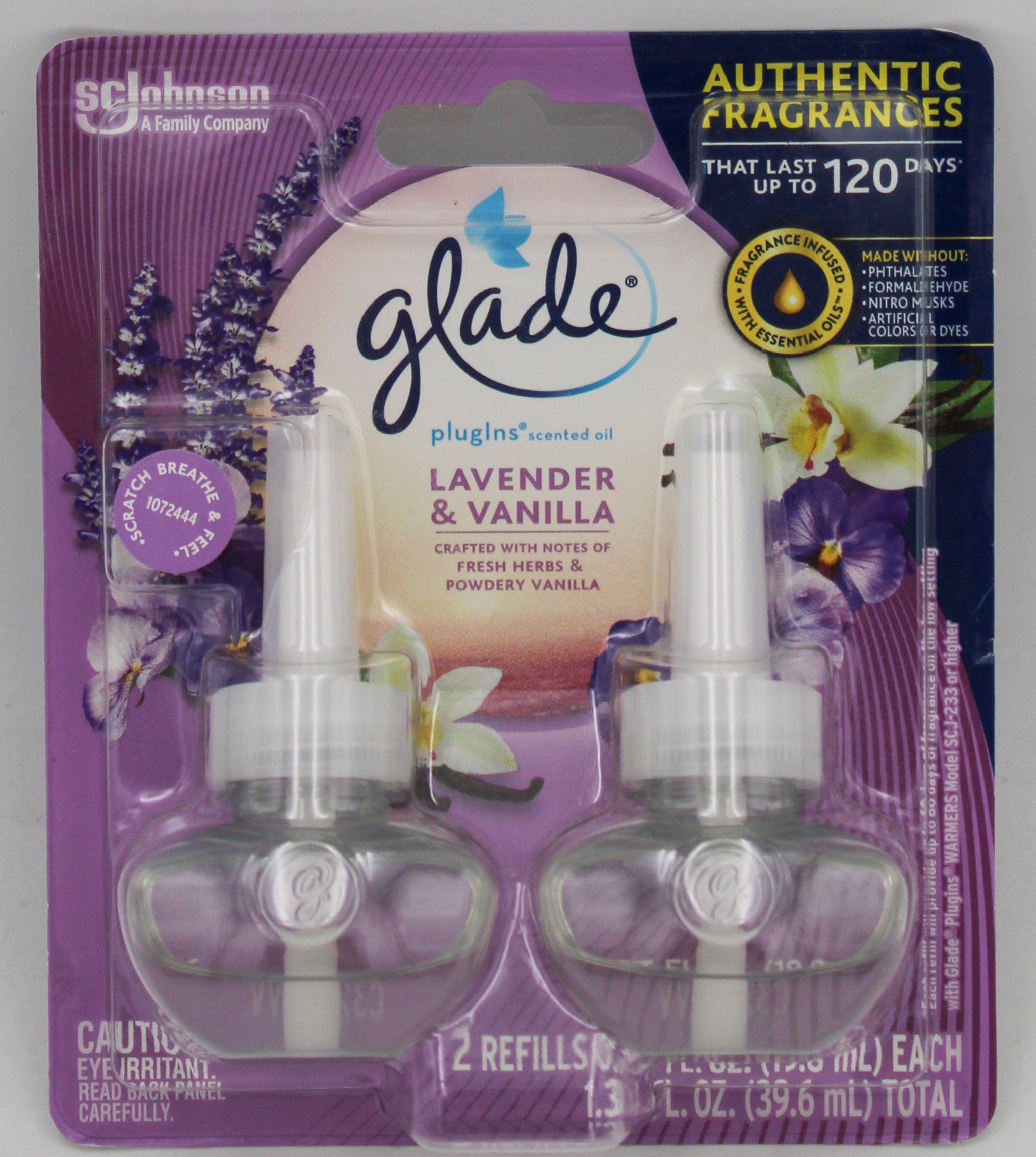 SP GLADE SCENTED OIL REFILLS 2CT LAVENDER & VANILLA  0.67oz