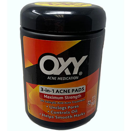 OXY 3in1 ACNE PADS 115CT(6/21)NI