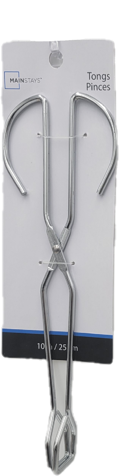 MAINSTAYS METAL ANGLE SERVE-TONGS 10" STAINLEES STEEL