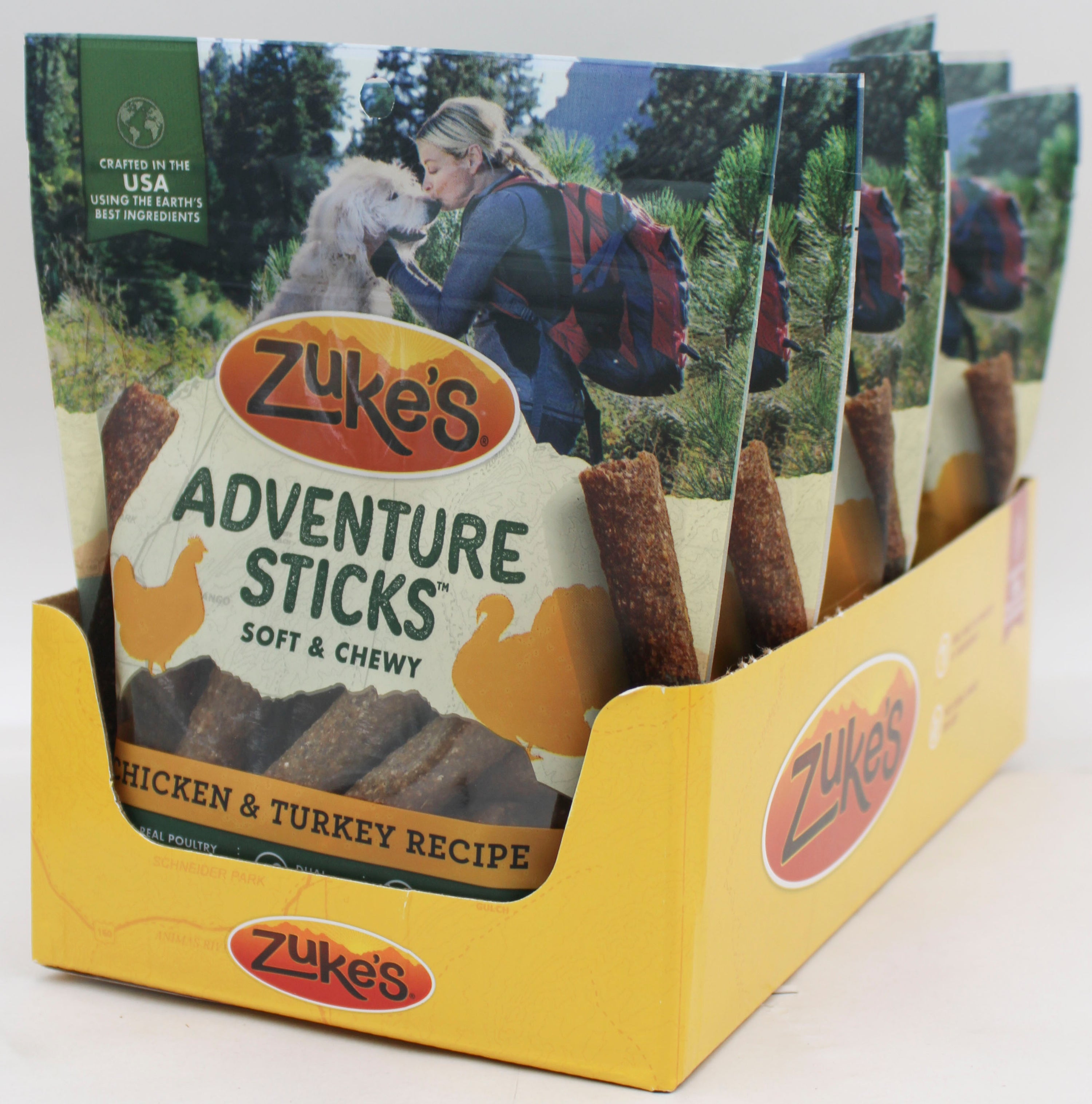 PURINA ZUKE'S ADVENTURE STICKS CHICKEN & TURKEY 6oz BB 1/31/27 NI