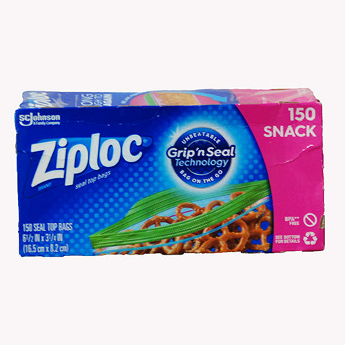 SP ZIPLOC SNACK BAG 150CT (IMPERFECT)