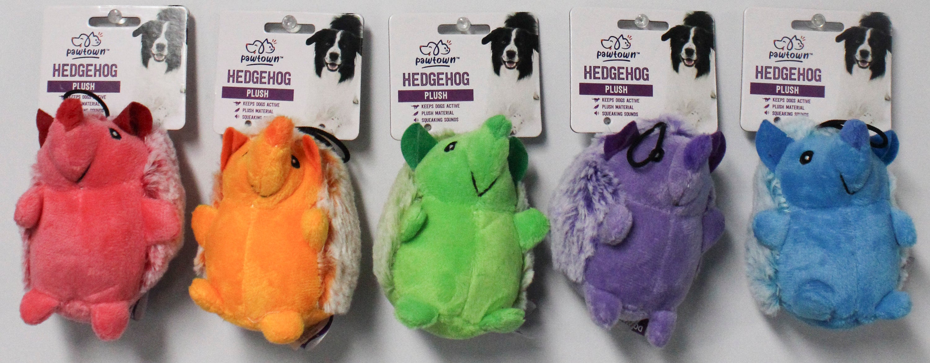 MULTIPET PAW TOWN HEDGEHOG DOG TOY - 4"