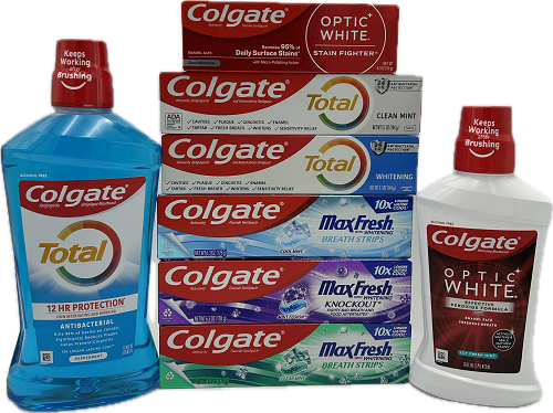 COLGATE MIXED PREMIUM TOOTHPASTE/MOUTHWASH DISPLAY NI