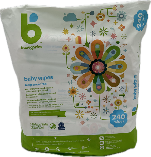 BABYGANICS BABY WIPES 240ct US