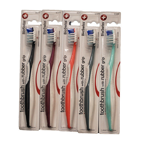 BIOSWISS SINGLE ADULT TOOTHBRUSH-SOFT-ASST COLORS NI