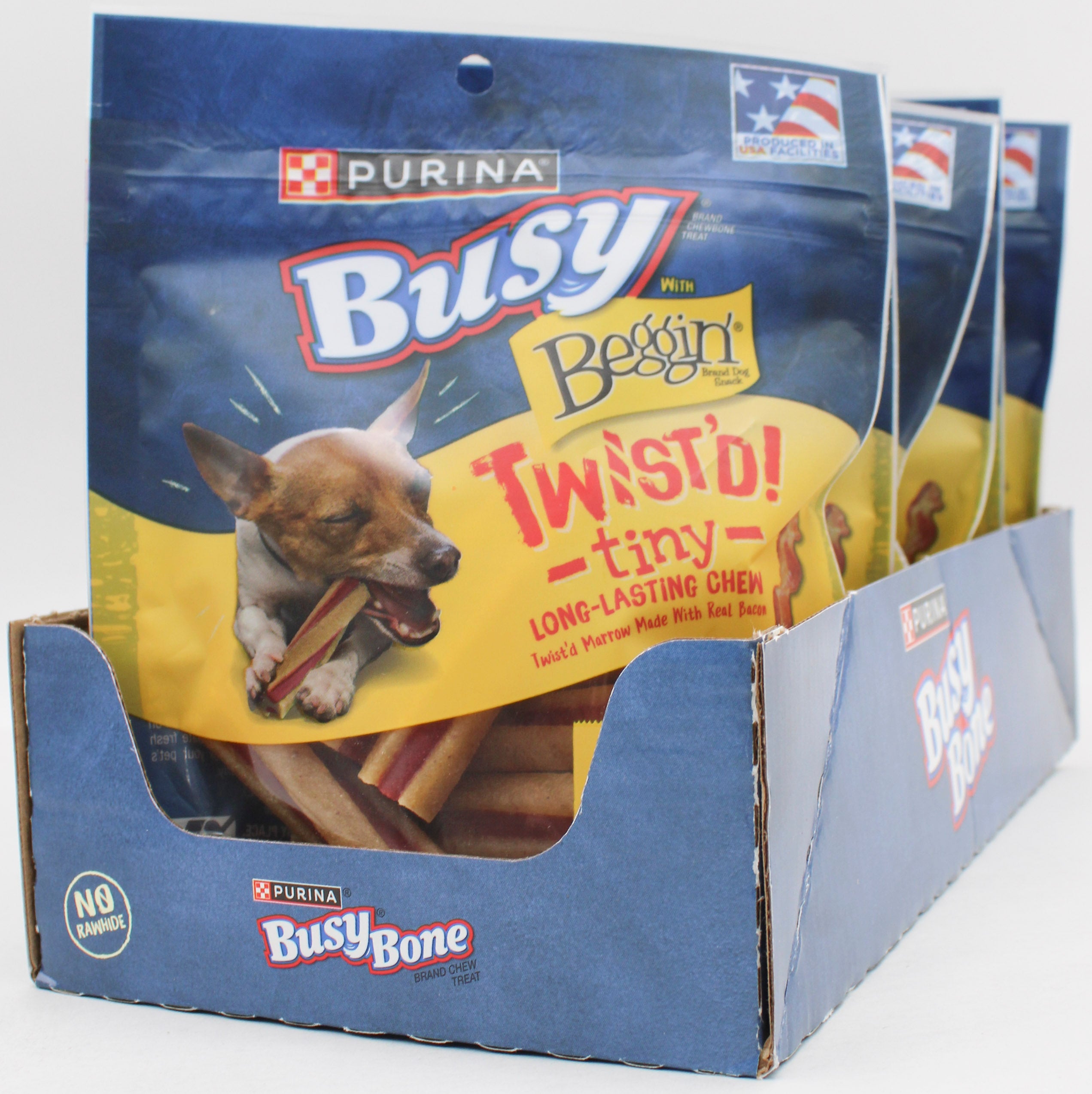 PURINA BUSY BONE W/BEGGIN' TWIST'D TINY DOG TREATS 10CT 5.3oz BB 12.31.26 NI