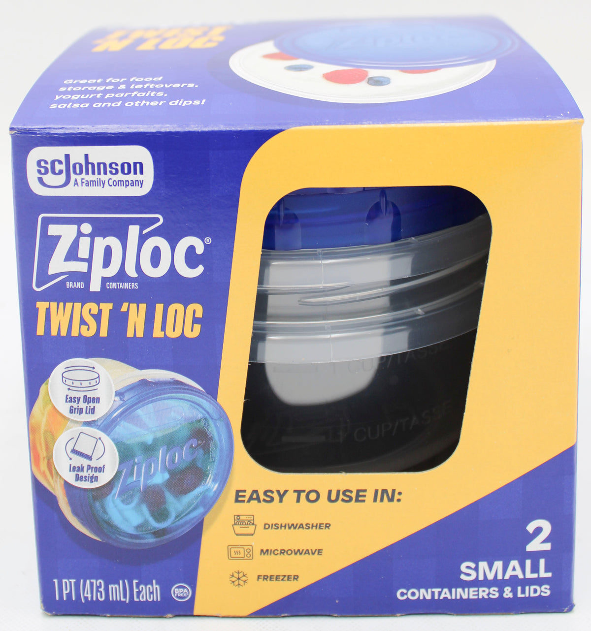 ZIPLOC TWIST N LOC CONTAINER 2ct 2CUP US NI