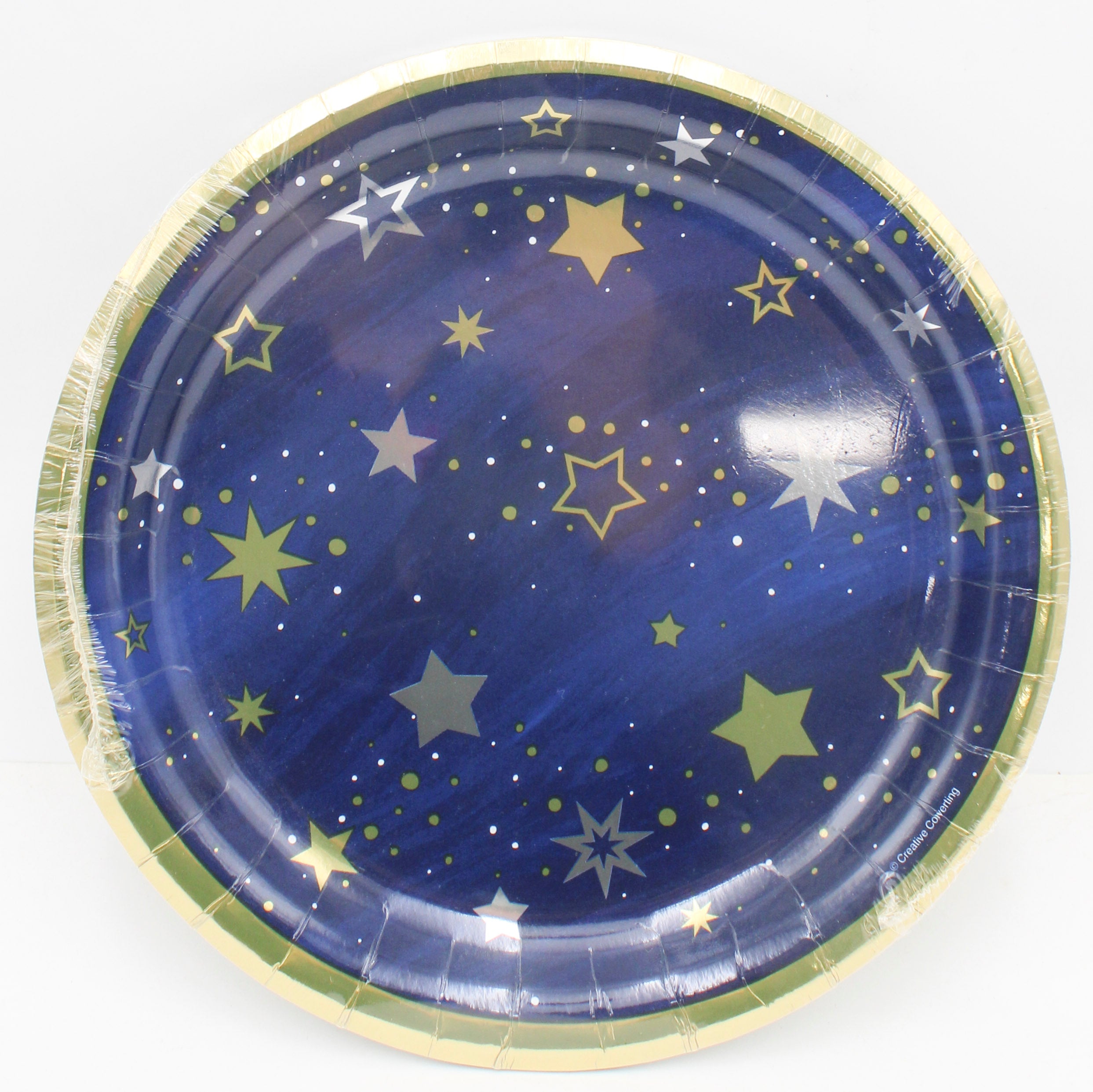 9" FOIL DINNER PLATE 8CT STARRY NIGHT STAR