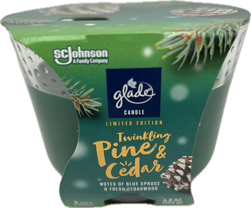 GLADE 3-WICK CANDLE TWINKLING PINE & CEDAR 6.8oz US