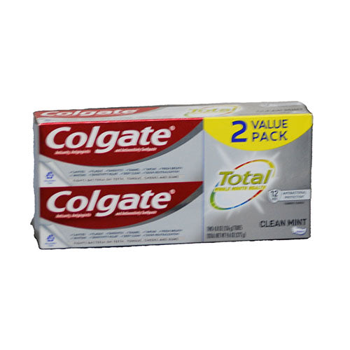 COLGATE TOTAL TOOTHPASTE 4.8OZ 2PK-CLEAN MINT EXP 8/2024 NI