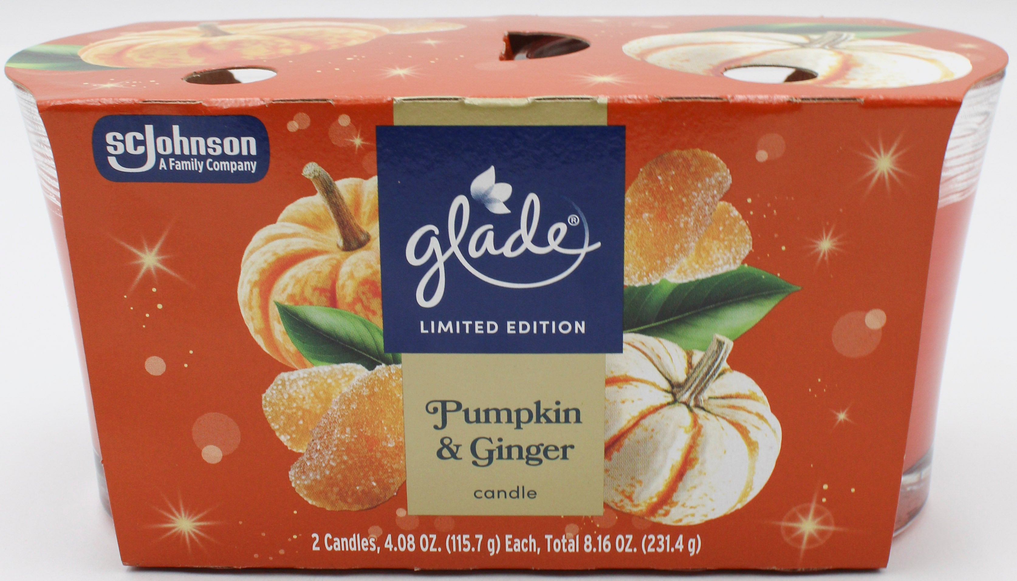 GLADE CANDLE PUMPKIN & GINGER 2ct 4.08oz US