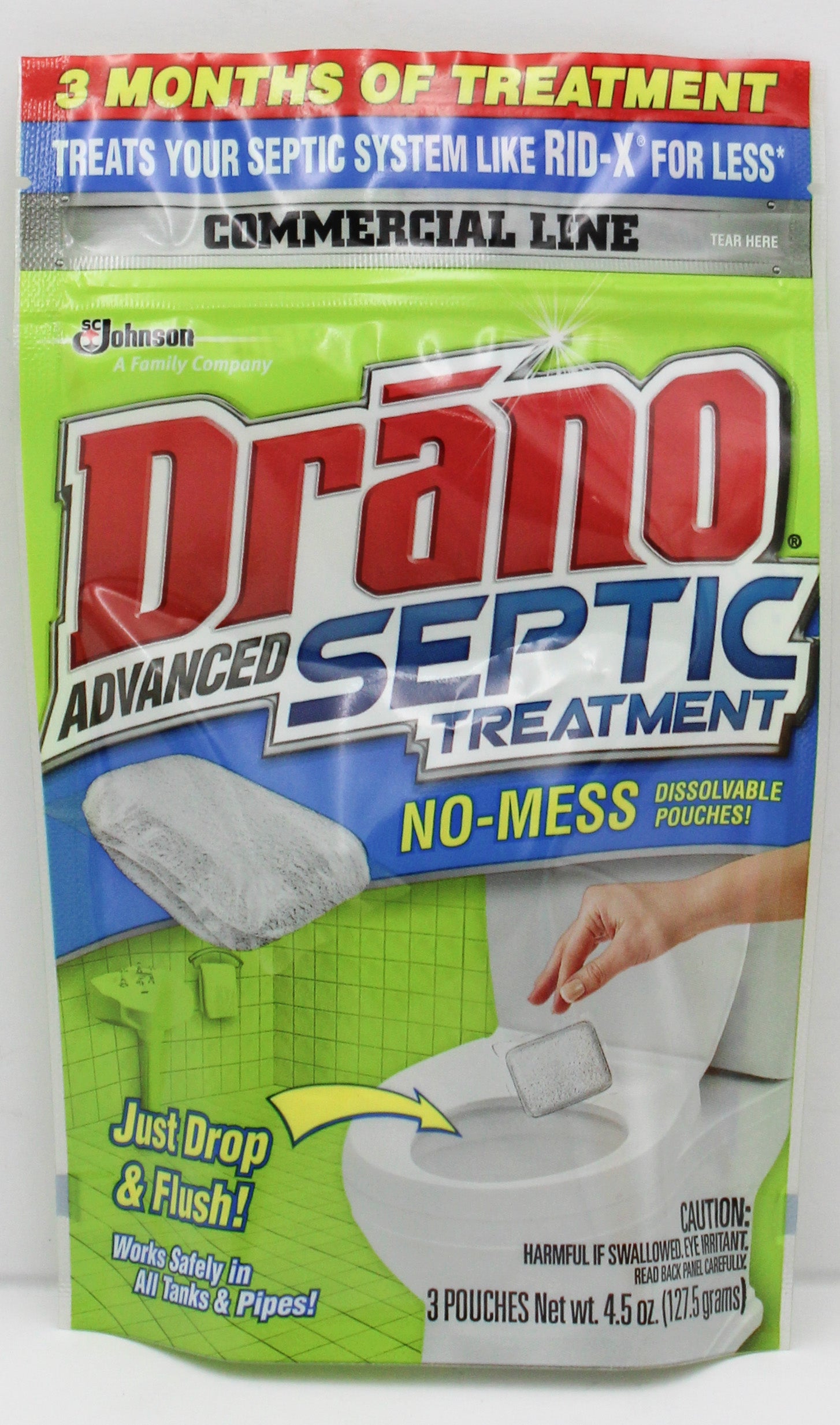 DRANO ADVANCED SEPTIC TREATMENT DISSOLVABLE POUCHES 3ct US