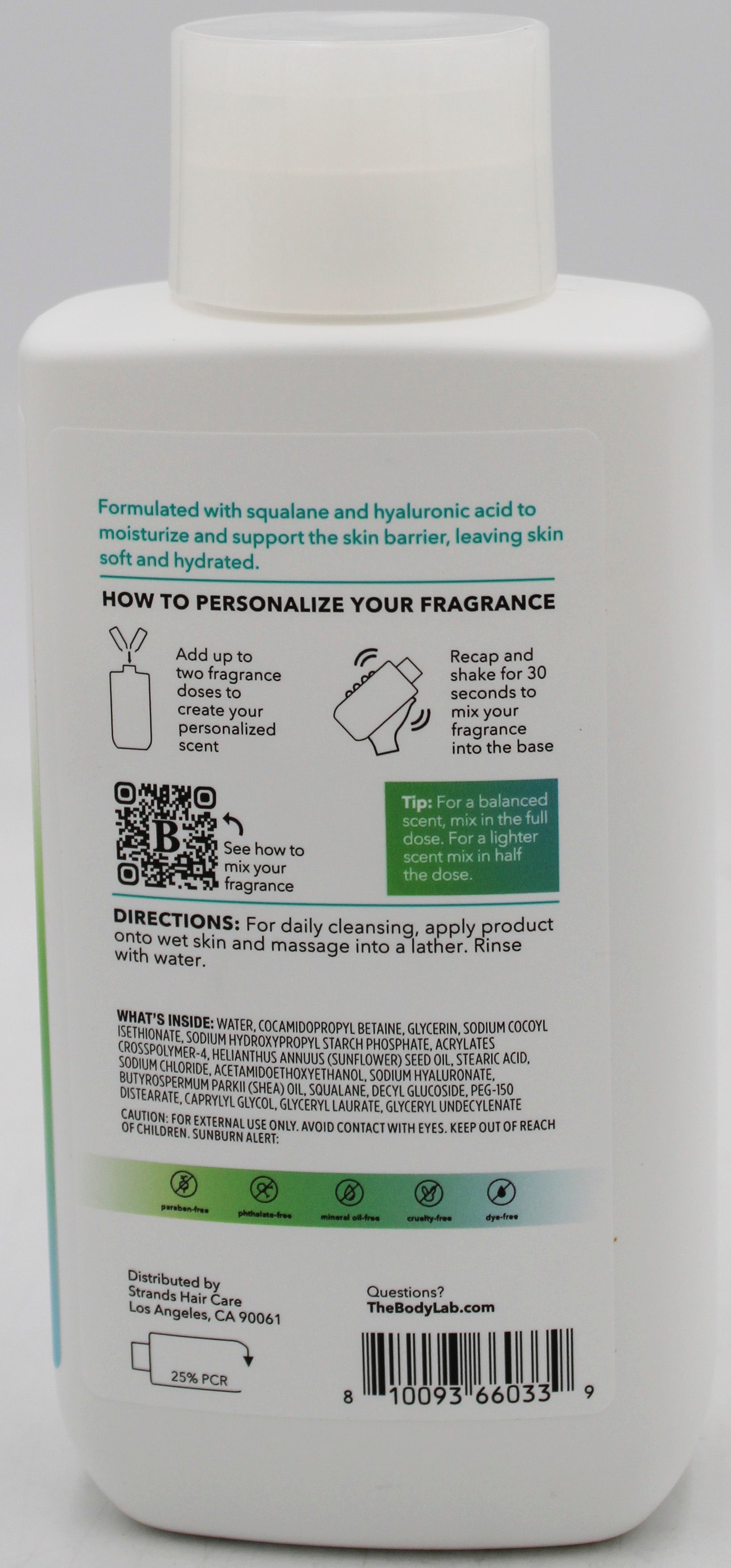 THE BODY LAB MOISTURIZING BODY WASH 19oz