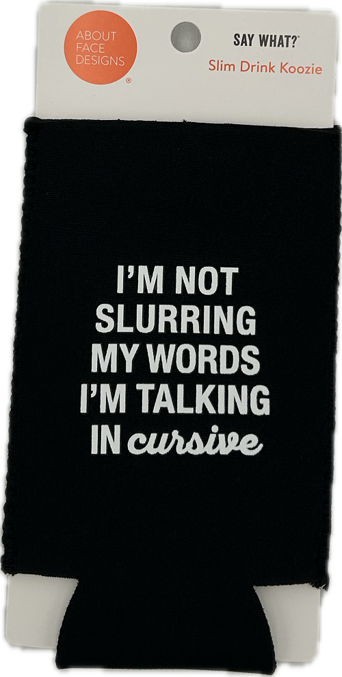 CURSIVE SLIM KOOZIE