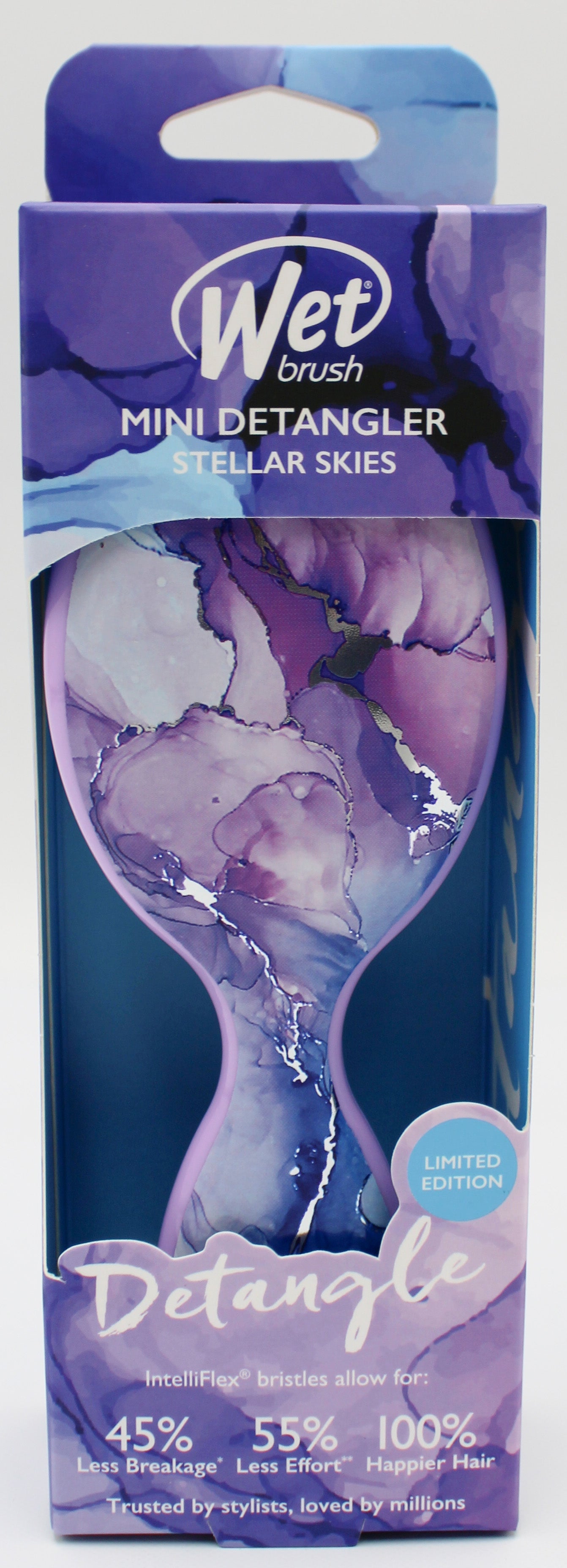 WET BRUSH STELLAR SKIES MINI DETANGLER VIOLET SKIES NI