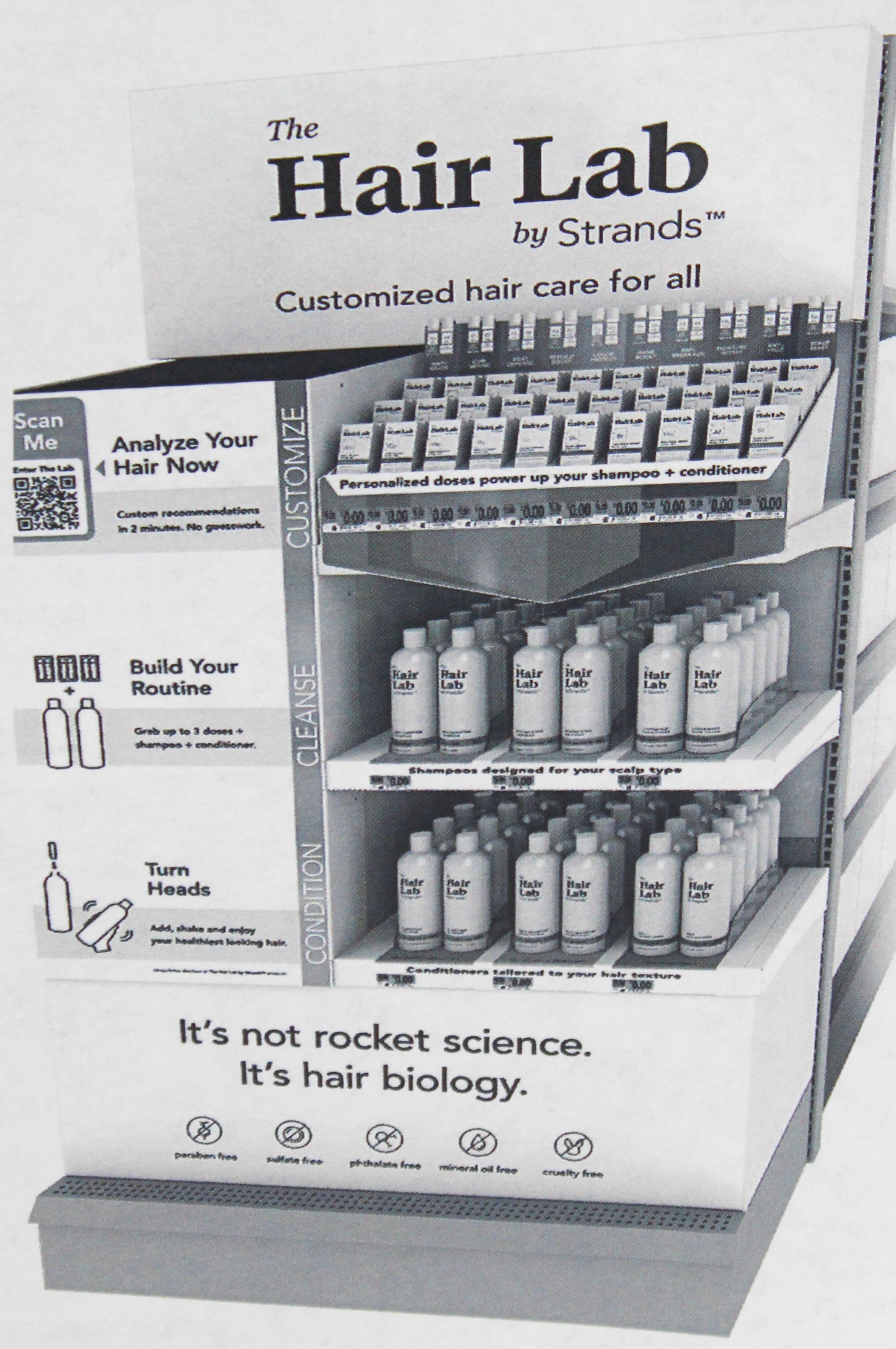 THE HAIR LAB SHAMPOO/CONDITIONER/2ct DOSES 162ct DISPLAY