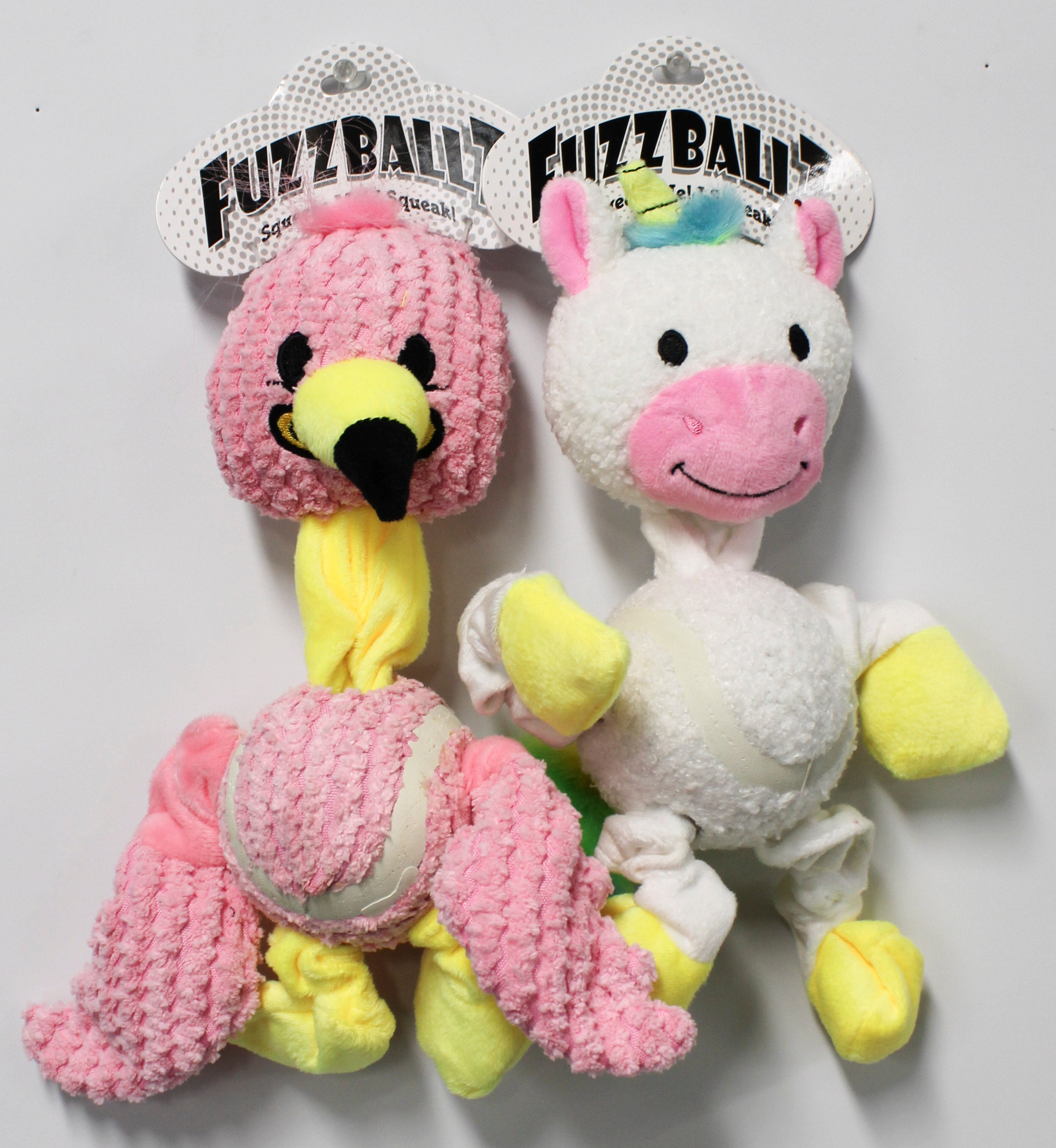 BUNGEE BALLZ ASST (UNICORN/FLAMINGO) DOG TOY 10.25"