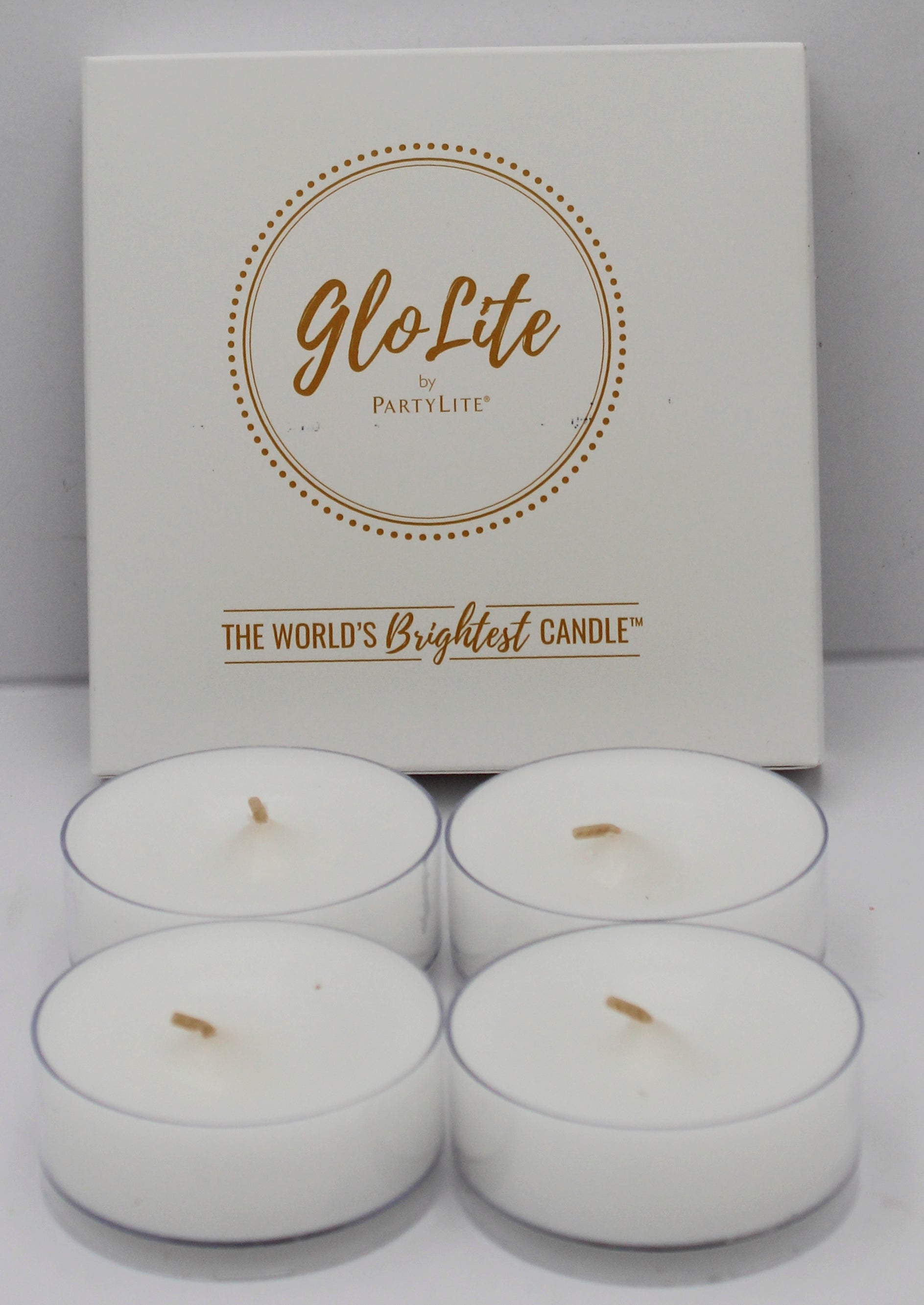 PARTYLITE GLO FIG FATALE LARGE TEALIGHTS 4ct