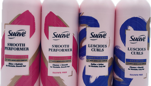 SUAVE SHAMPOO/CONDITIONER SMOOTH PERFORMER 15CT 16.5oz ASSORTED DISPLAY