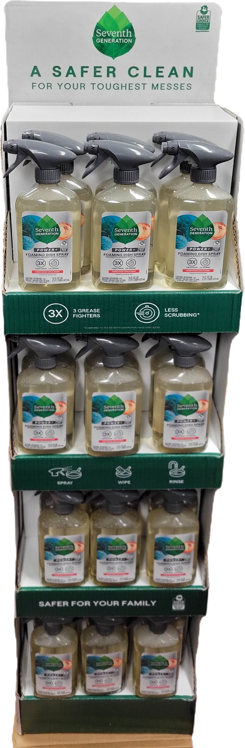 SEVENTH GENERATION DISH FAST RINSE SPRAY 16oz FLOORSTAND