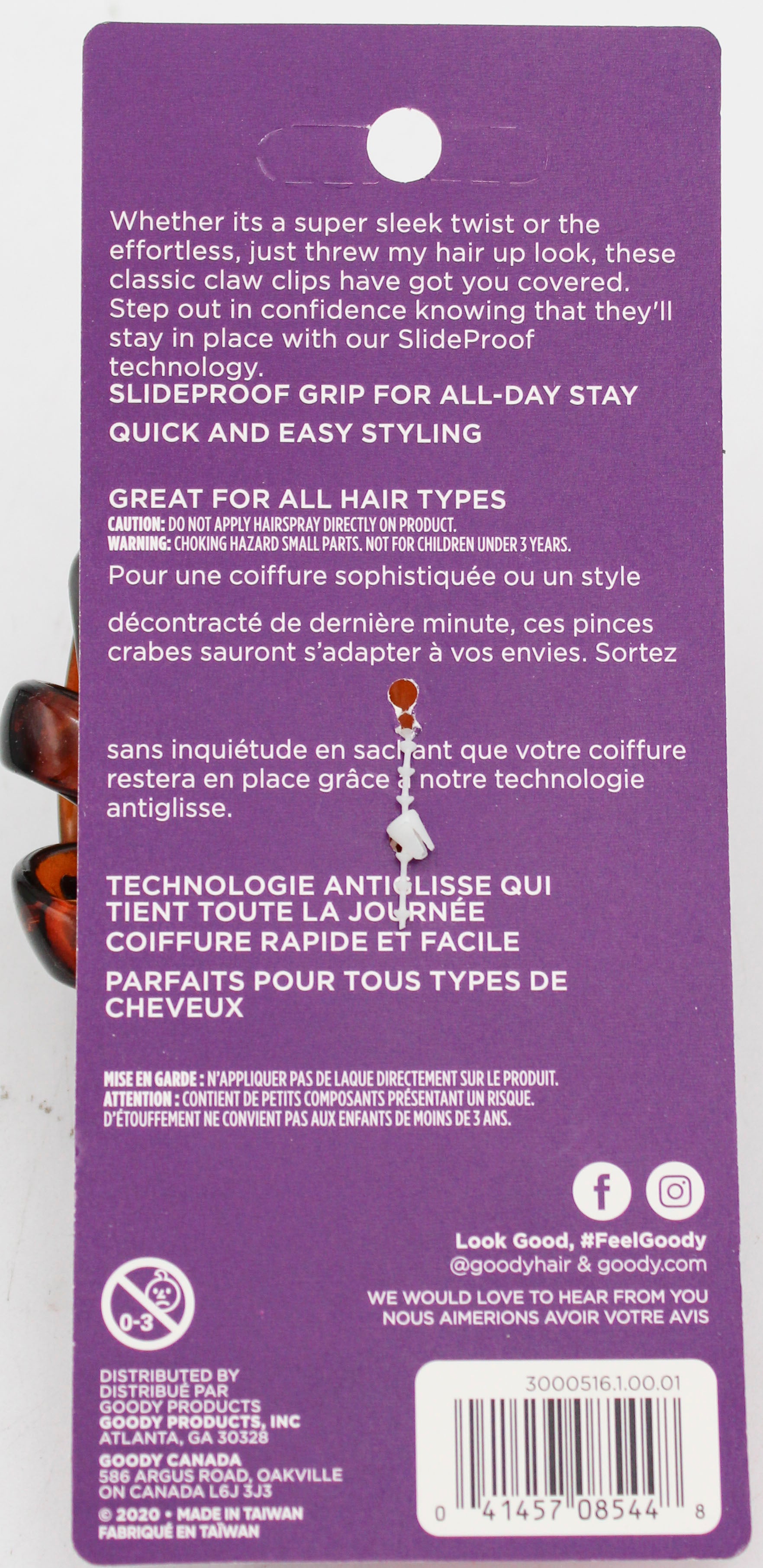 GOODY CLAW CLIP LARGE WINGLESS-1 CT NI