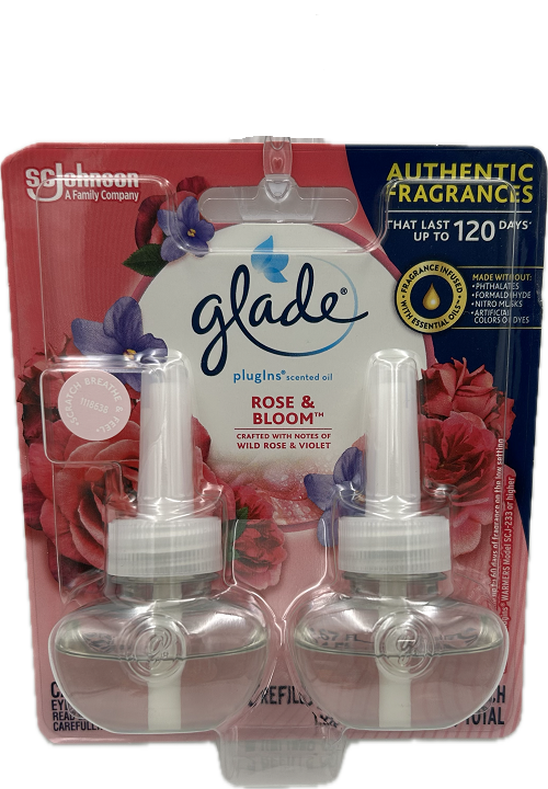 GLADE PLUG IN SCENTED OIL ROSE 2ct 0.67floz US