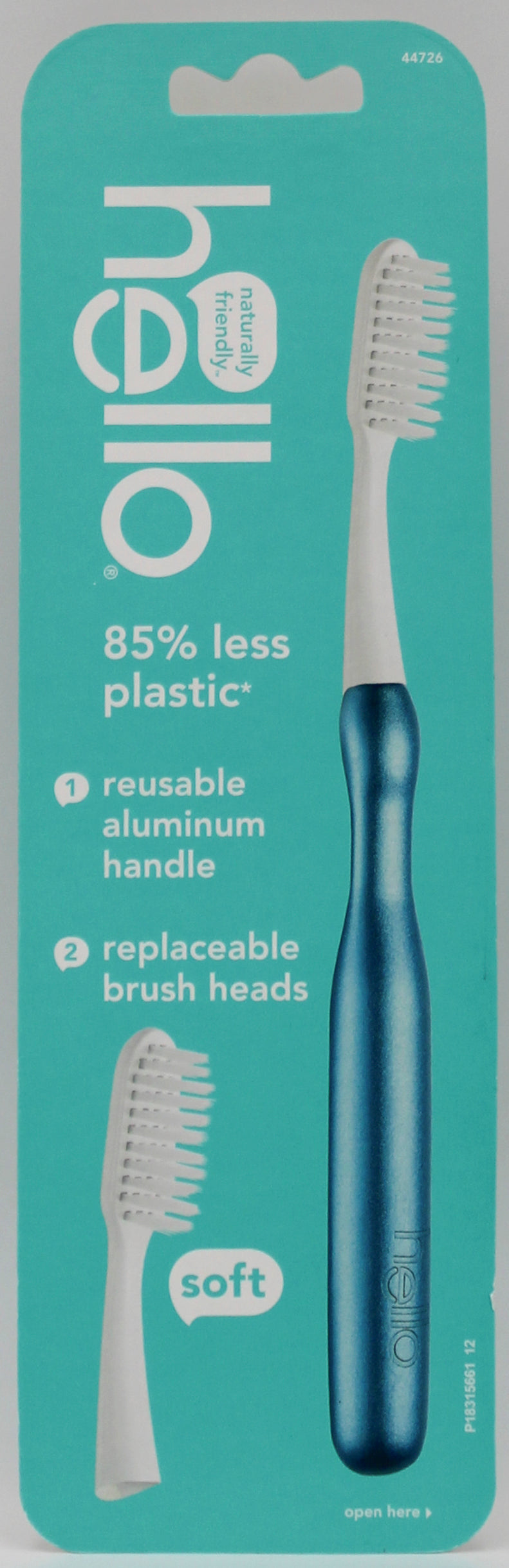 HELLO ALUMINUM TOOTHBRUSH STARTER KIT - BLUE NI