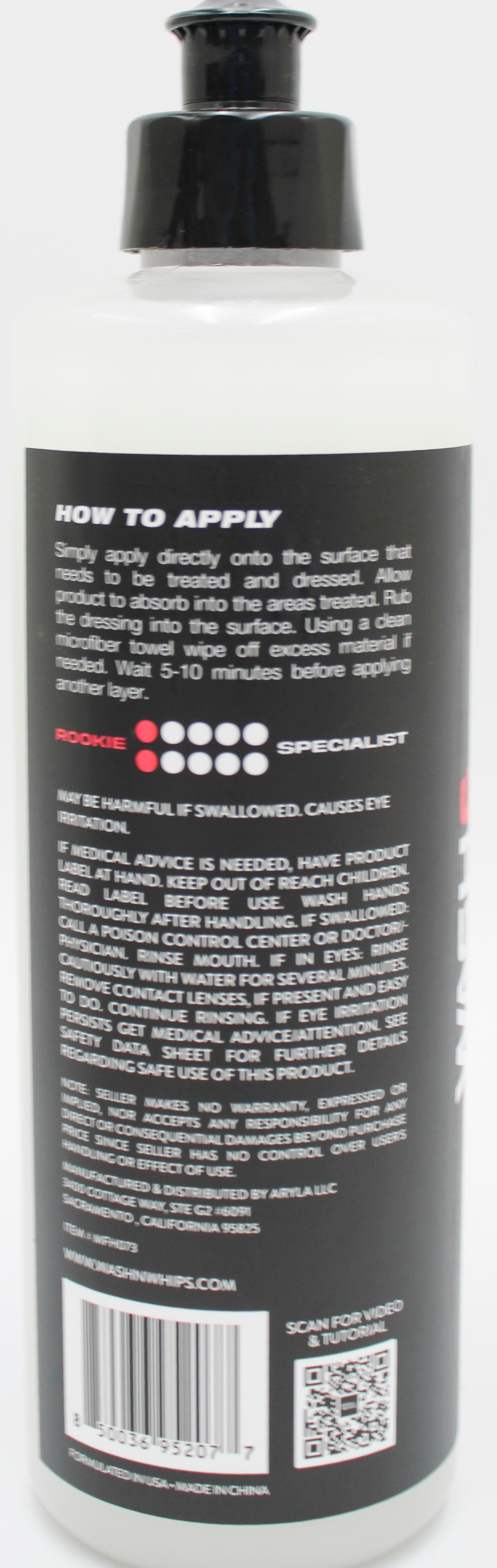 WASH N WHIPS SUZUKA RUBBER & PLASTIC COATING - 16 OZ