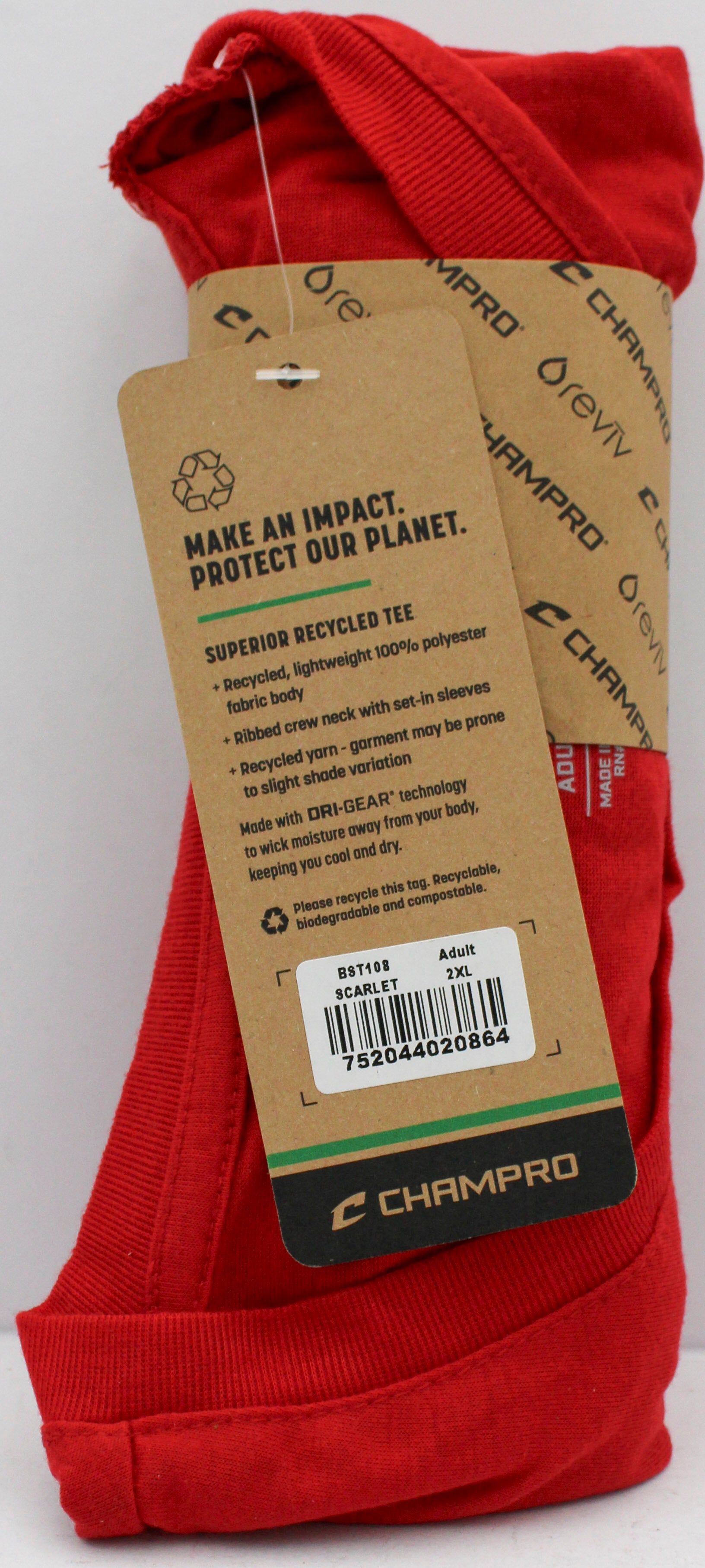 T-SHIRT - ADULT -SCARLET- 2XL