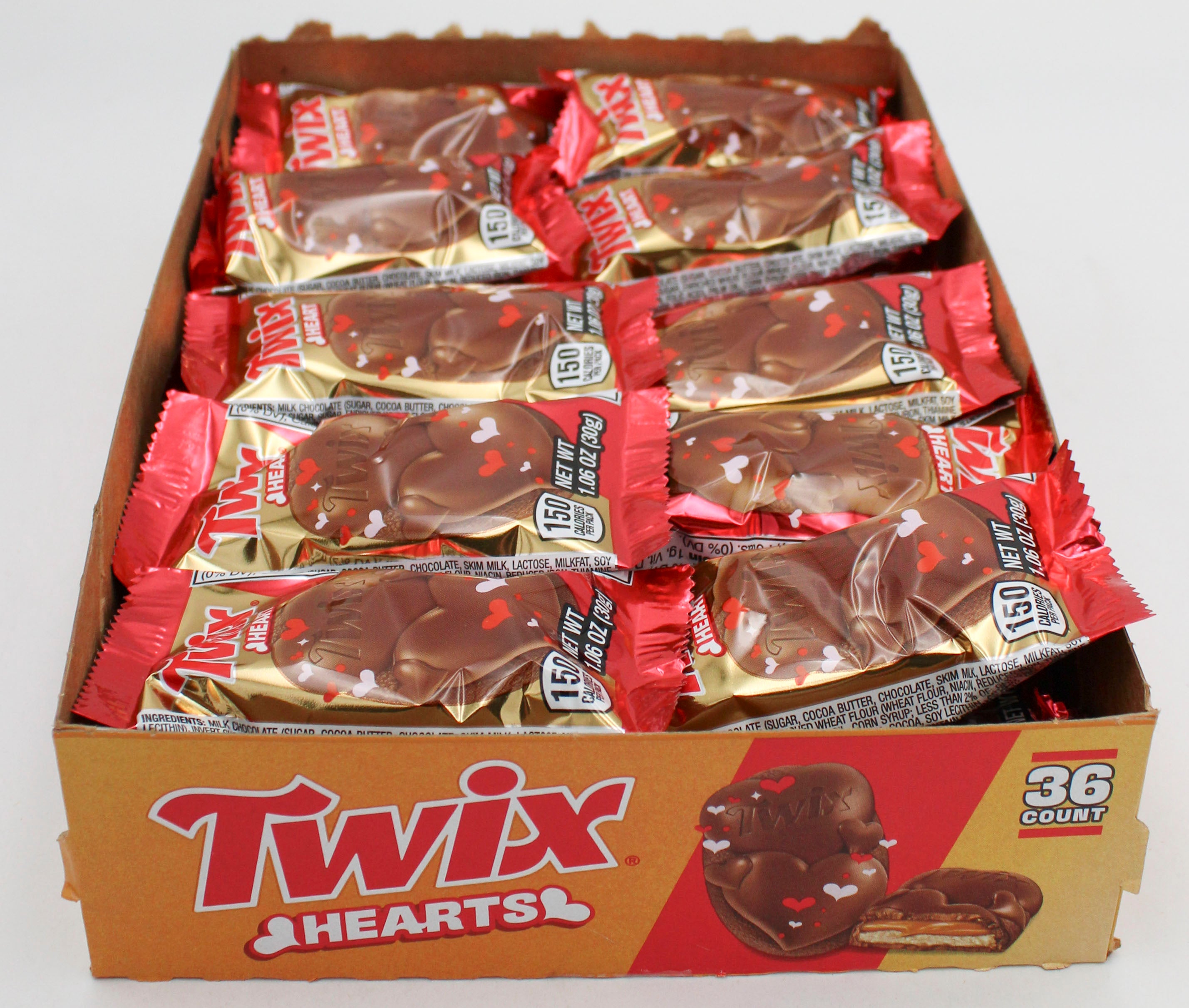 TWIX CARAMEL VALENTINE SINGLE HEART 1.06 Oz  BB 9/9/26