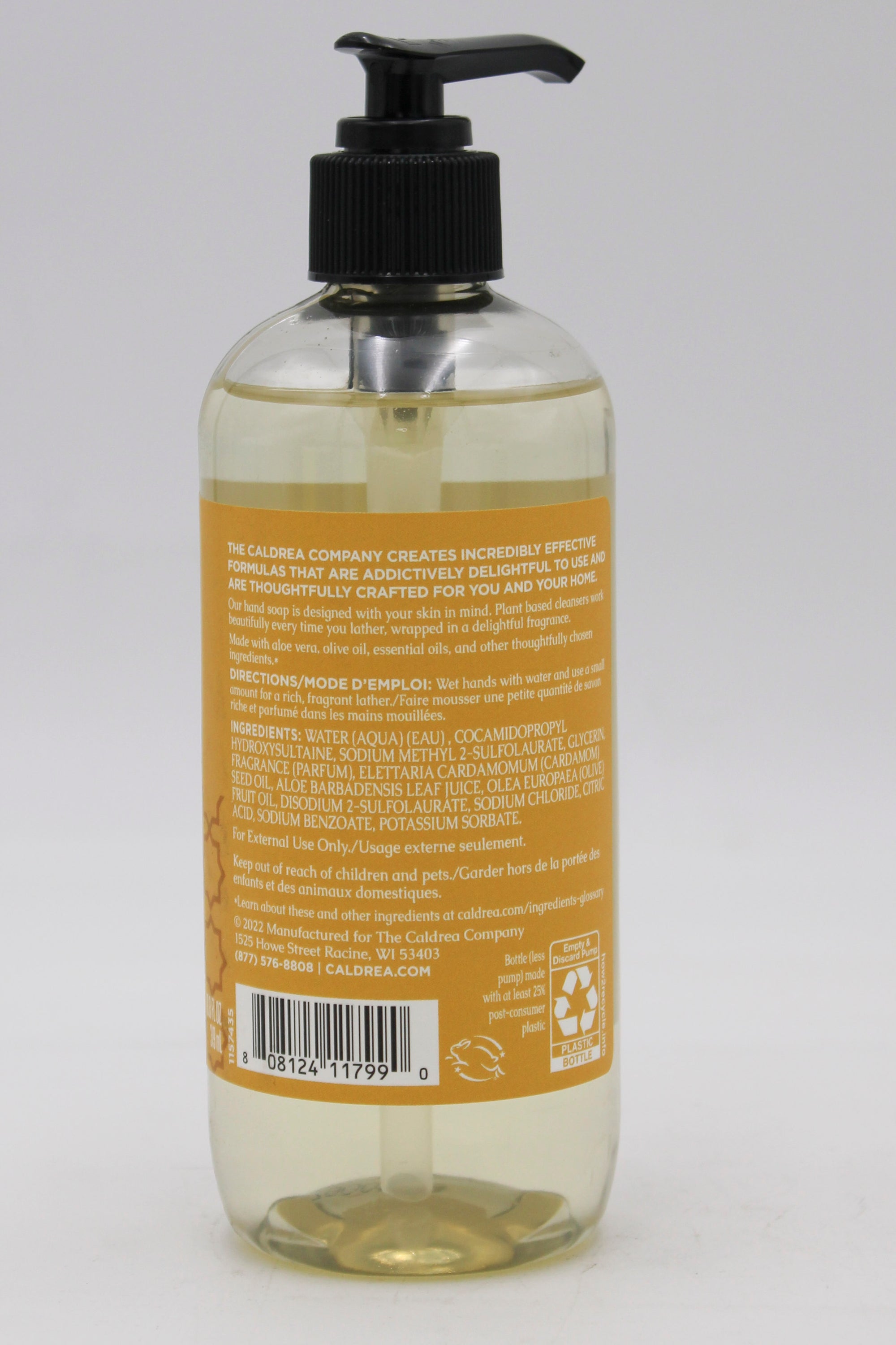 CALDREA HAND SOAP VANILLA QUINCE SANTAL 10.8oz US