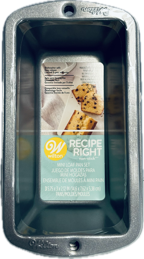 WILTON RECIPE RIGHT MINI LOAF PAN SET 3CT 5.75"X3X2.12"