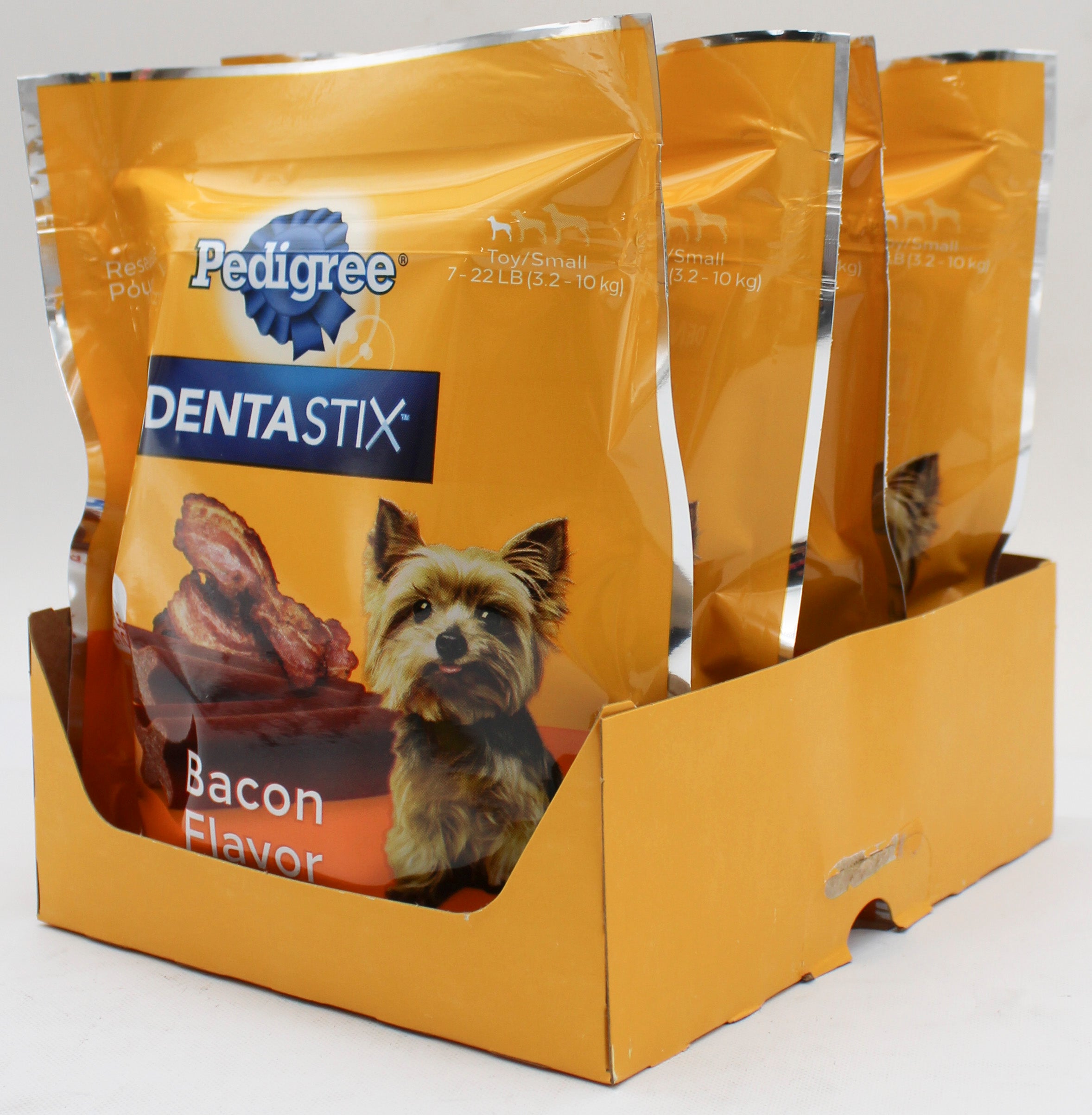 PEDIGREE DENTASTIX BACON FLAVOR SMALL TOY DENTAL DENTAL DOG TREATS - 5.8 OZ BB 2/19/2027