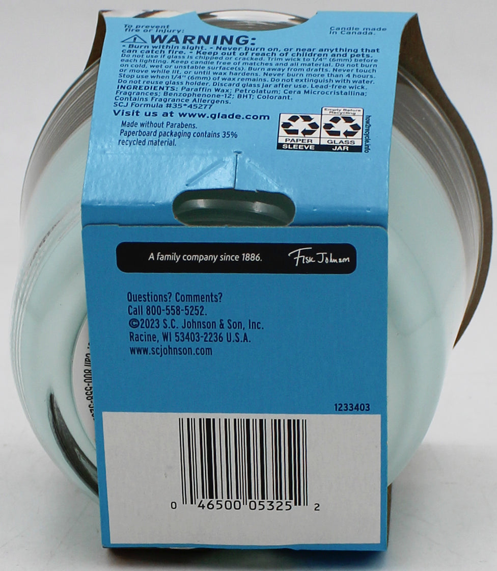 GLADE 3-WICK CANDLE COOL COCONUT 6.8oz US