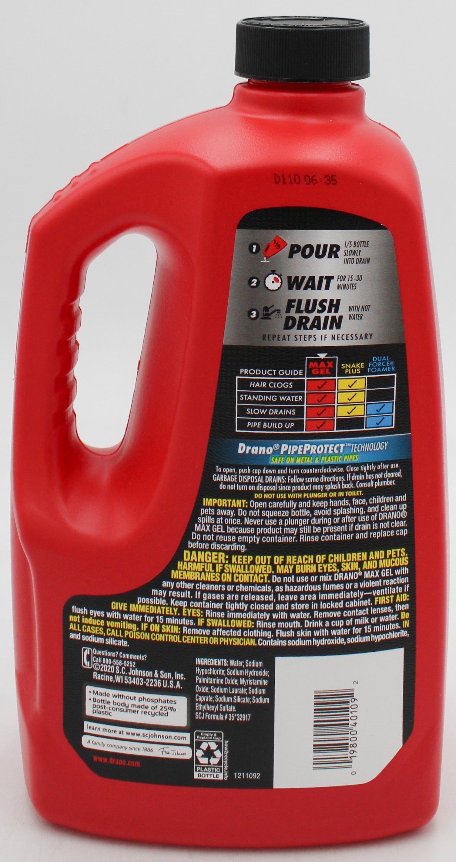 SP DRANO CLOG REMOVER 80oz-MAX GEL