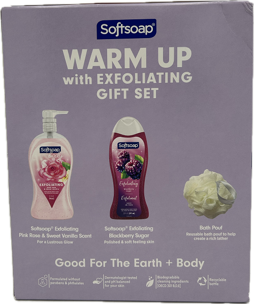SOFTSOAP EXFOLIATING BODY WASH 2pc GIFTSET MIXED NI
