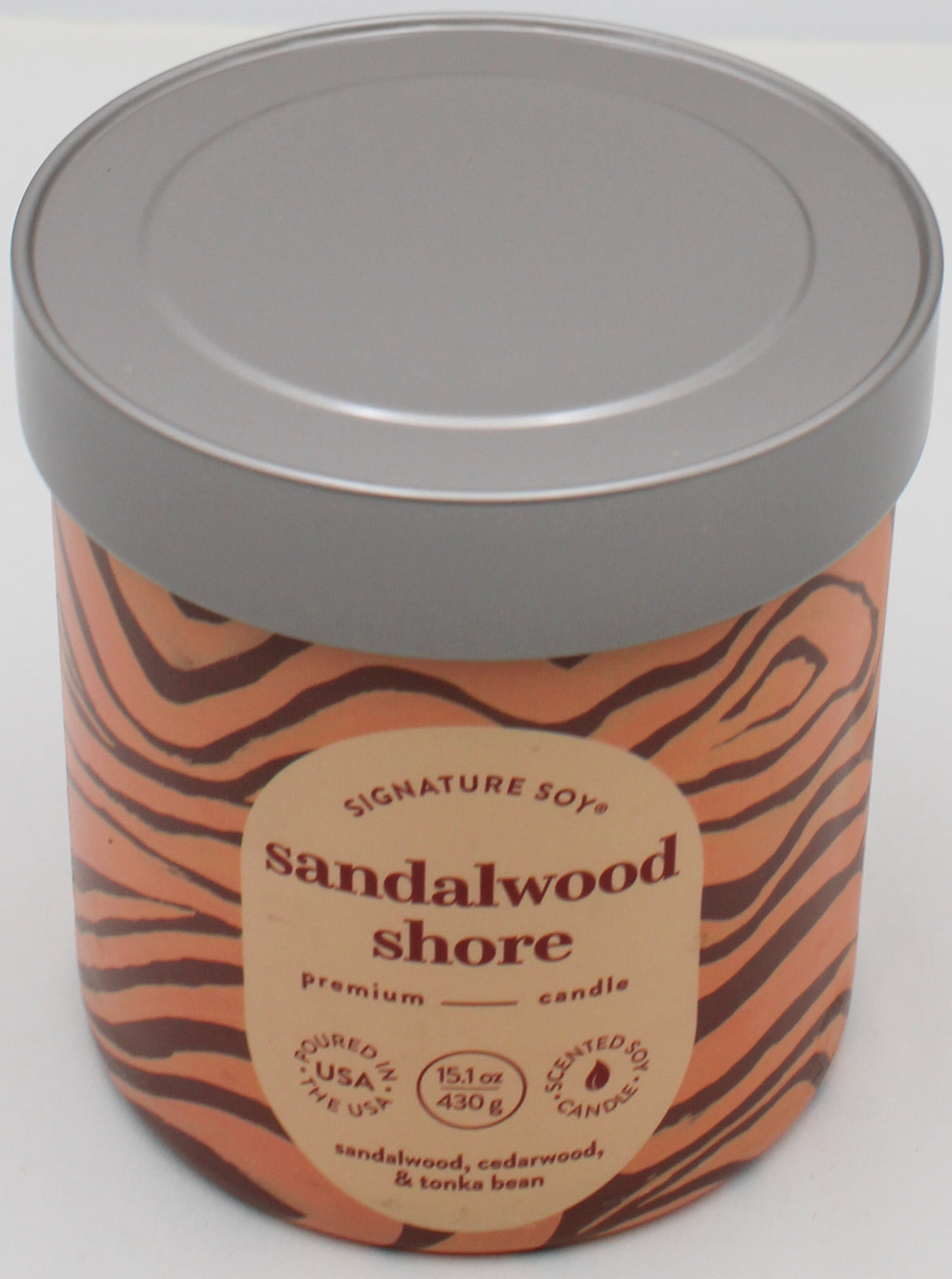 SIGNATURE SOY JAR CANDLE SANDALWOOD SHORE 15.1oz