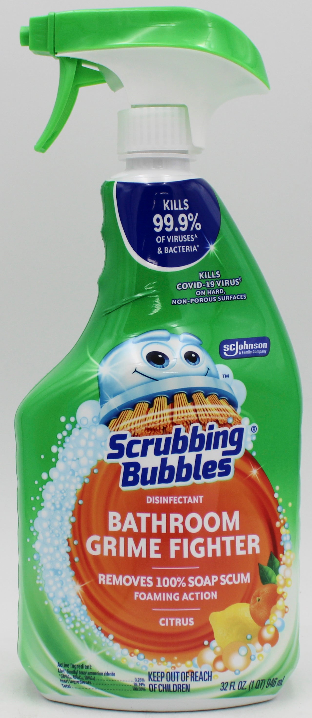 SP SCRUBBING BUBBLES BATHROOM GRIME FIGHTER TRIGGER CITRUS 32oz