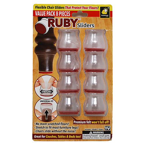 SP(ASTV)RUBY CHAIR SLIDERS 8CT RETAIL NI