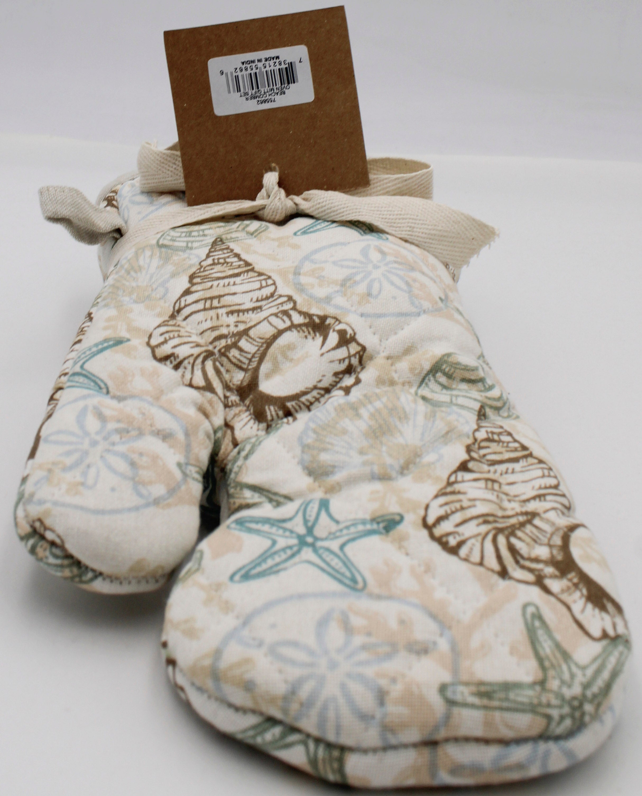 2PC GIFT SET - POTHOLDER AND DISHTOWEL - BEACH COMBER