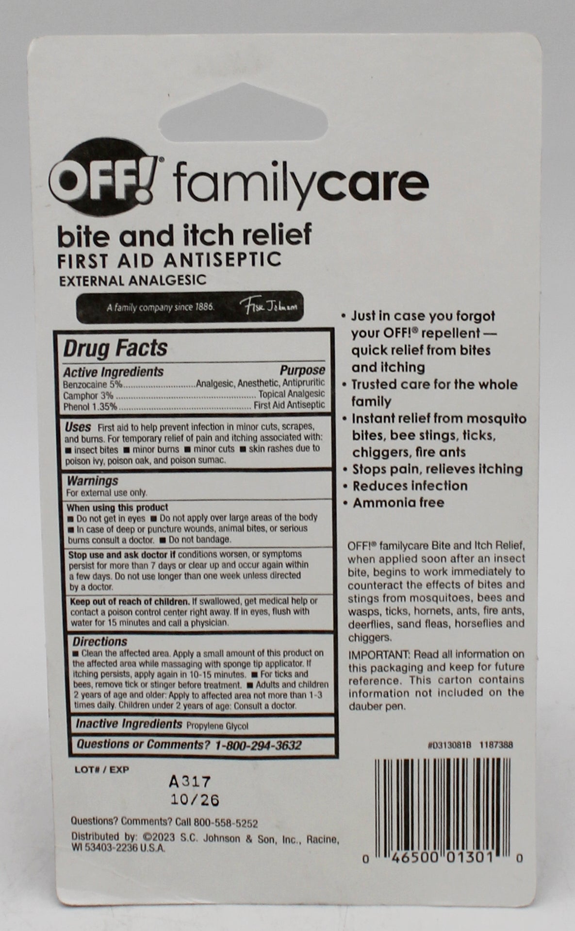 SP OFF BITE & ITCH RELIEF SPORTSMEN 0.5oz EXP 10/26