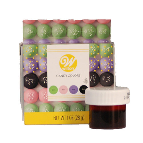 WILTON CANDY COLOR SET 4CT (PINK, GREEN, VIOLET, BLACK)