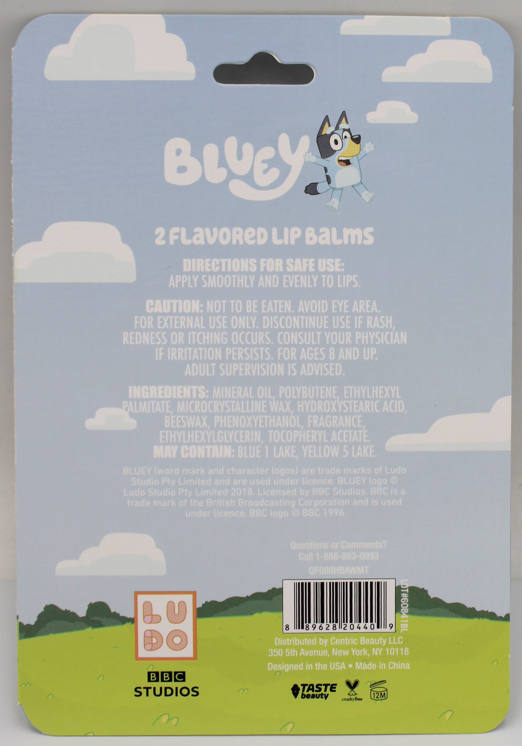 BLUEY 2PK MOLDED LIP BALM NI